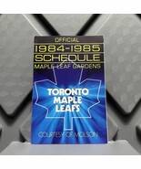 Toronto Maple Leafs NHL Hockey Pocket Schedule Molson Vintage 1984-85 - $256.84 MXN