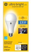 Savant 93129366 GE Ultra Bright LED Light Bulb 150 Watts Replacement White A21 - $35.83