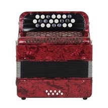 Bayan accordion 22 keys 8 bass red Professional Button Accordion keyboar... - £392.43 GBP