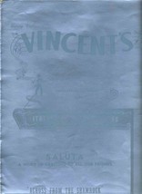 Benny Vallone&#39;s Vincent&#39;s Italian Food Menu By The Shamrock Houston Texas - £97.20 GBP