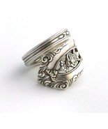 Sterling Silver Spoon Ring Rose Point 1934 Bypass Silverware Jewelry New... - $60.00