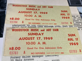 Woodstock 1969 Original Sunday Ticket Jimi Hendrix Grateful Dead Joplin Coa Usa - £50.83 GBP