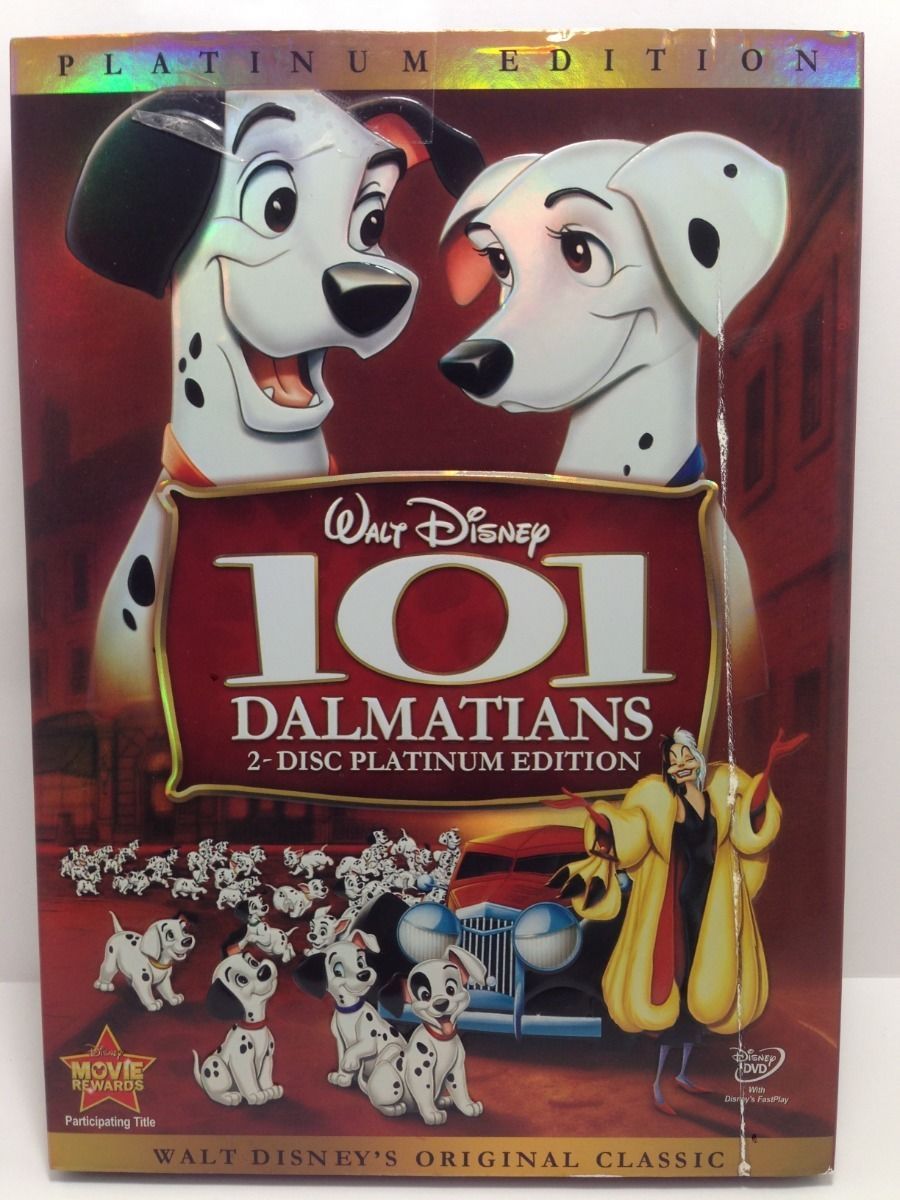 Disney: 101 Dalmatians 2008 DVD Platinum Edition 2-Discs Set Children Family - $5.50