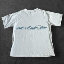 Vintage Seaworld Men’s Dolphin Stripe T Shirt Sz XL Double Sided White S... - $14.80