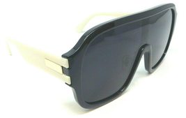 Flat Top Oversized Square One Piece Shield Lens Aviator Sunglasses (Black Gold O - £9.50 GBP
