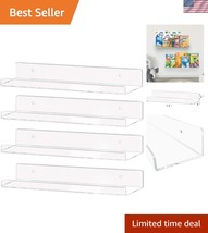 Elegant 15&quot; Acrylic Floating Bookshelves - Perfect For Stylish Organization - $86.99