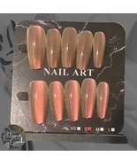 Iridescent Long Coffin Press On Nails - Size Small - $9.00