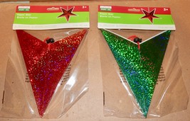 Christmas Paper Star 2pks Red &amp; Green 17&quot; Creatology Light Reflective Easy 175O - £5.98 GBP