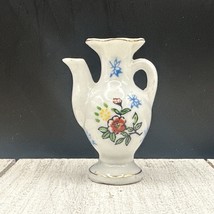 Vintage Floral Japan Hand Painted Pitcher Miniature Doll House - $7.91