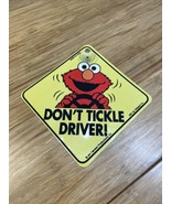 Vintage New Old Stock Sesame Street Elmo Don&#39;t Tickle Driver! Window Sig... - $10.40