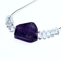 Natural Amethyst Faceted Crystal Quartz Nugget Beads Loose Gemstone Jewelry - £5.07 GBP