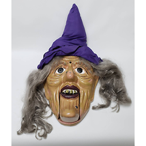 Vtg Gemmy Animated Witch Head Greeter Sings Evil Ways Eyes Light Up Halloween - £77.40 GBP