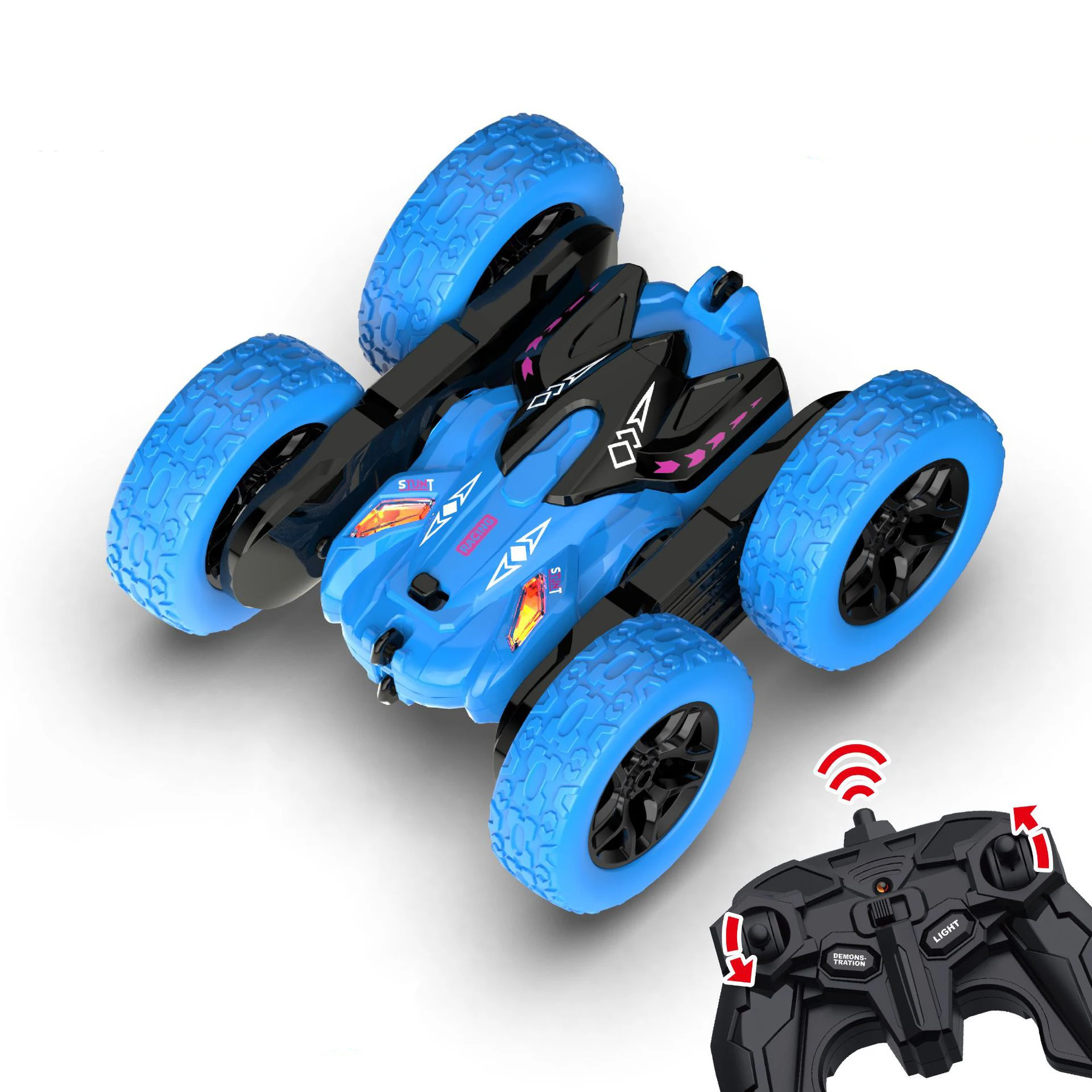Remote Control Car Double Sided 360 Rotating Flips Rotating RC Stunt Car - £25.71 GBP+