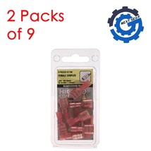 Calterm 2 packs of 9 22-18 AWG Red Fully Insulated Female Disconnects 61189 - $374.48 MXN