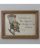 Memories Embroidery Finished Framed Parents Mom Nursery Love Floral GVC - £10.97 GBP