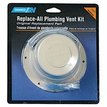 RV Motorhome Roof Plumbing Vent Vent Repair Kit w Putty Tape White Camco Parts - £10.66 GBP