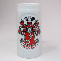 Beck&#39;s Beer Ceramic Stoneware Stein Ceramarte Brazil Mug Brewery Heavy S... - $186.45 MXN