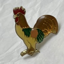 Rooster Chicken Hen Barnyard Animal Enamel Lapel Hat Pin Pinback - $5.95