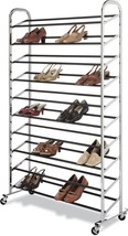 Whitmor 50-Pair 10 Tier Tower With 50 Rolling Shoe Racks And Locking Wheels In - £51.00 GBP