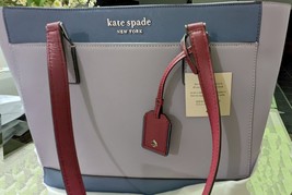 Kate Spade Purse Cameron Handbag Laptop Tote Bag Lilac Multi - Large - New - $225.00