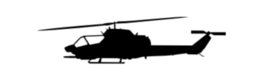 7&quot; us military aircraft silhouette bell ah-1w super cobra sticker decal usa made - £23.44 GBP