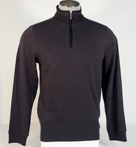 Perry Ellis Black Cotton Blend 1/4 Zip Long Sleeve Sweater Mens NWT - £67.78 GBP