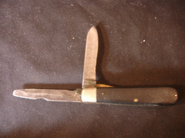 Old Vtg Camillus 2 Blade Folding Pocket Knife Electrician Black Handle - $29.95