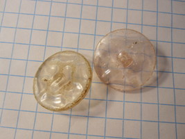 Vintage lot of Sewing Buttons - Translucent Pink Rounds - $6.00