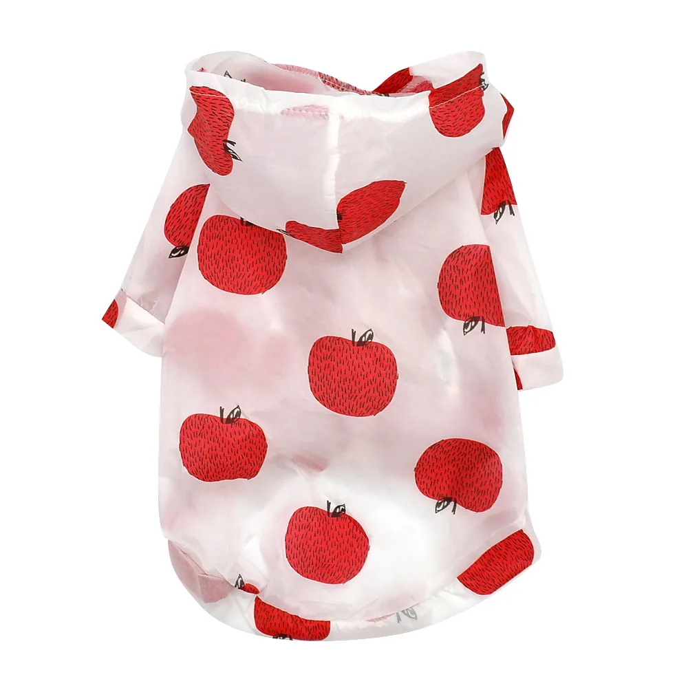 Dog Raincoat -proof Clothing Summer  Protection Hoodie Small Dog Clothes Print P - £68.01 GBP