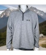 LL Bean Snap T Sweater Jacket Mens XXL Gray Fleece Pullover Slightly Fitted - €23,89 EUR