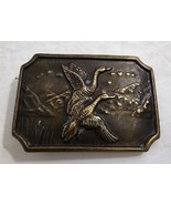 Vintage Antiqued Brass or Brass Plate Ducks Metal Belt Buckle Great Patina - $350.62 MXN