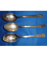 1939 World&#39;s Fair Commemorative Spoons: Lot of 3 Art Deco Design VG++ - £14.48 GBP