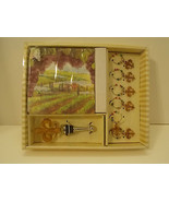 Boston Warehouse Bottle Stopper &amp; Charm &amp; Napkin Set - $10.83 CAD