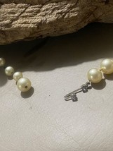 Vintage Faux Pearl Necklace With Rhinestone Clasp - $12.25