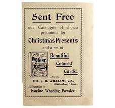 Ivorine Washing Powder 1894 Advertisement Victorian Christmas Gifts ADBN1zz - £7.82 GBP