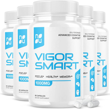 (5 Pack) Vigor Smart Brain Booster Pills Advanced Cognitive Focus Support 1000Mg - $108.71