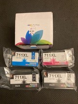 Miss Deer Ink 4 Cartridges Replacement 711XL (2 Black 1 Cyan 1 Magenta) - $14.50