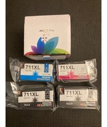 Miss Deer Ink 4 Cartridges Replacement 711XL (2 Black 1 Cyan 1 Magenta) - $271.83 MXN