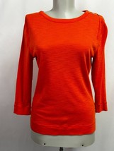 LAUREN RALPH LAUREN 3/4 sleeve T-shirt Button-Shoulder orange - £11.96 GBP