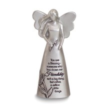 Silver-Tone Enamel &quot;Friendship&quot; Angel Figurine - £23.59 GBP