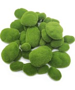 TIHOOD 40PCS Artificial Moss Rocks (4 Sizes) Green Moss Decor for Floral  - $44.14 CAD