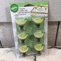 Vtg 2002  Wilton Margarita Glasses Candles Cake Toppers Birthday Party&#39;s... - £7.78 GBP