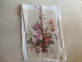 Handmade needlepoint tapestry, finished gobelin needlepoint, Flowers tap... - $30.00