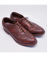 Allen Edmonds Shoes Men&#39;s Sz 10.5C Brown Walnut Leather Wingtips Oxford-... - £22.42 GBP