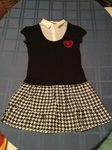 Girls-Size 7-8-medium-Faded Glory dress-black&white checkered  - £7.27 GBP