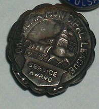 Oml Oklahoma Municipal League Merit Service Award Ok 10K Gold Sterling Screw Pin - £104.61 GBP