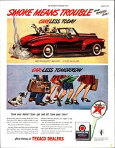 Care Less Tomorrow Texaco Havoline Motor Oil Vintage Ad 1942 Magazine Ar... - £19.27 GBP