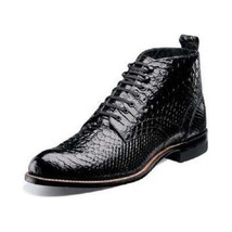 Men Stacy Adams Madison Boot High Top Anaconda Print Leather 00057-001 Black image 2