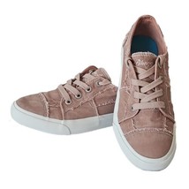Blowfish Malibu Sneakers Womens 9 Dusty Rose Pink Tattered Canvas Shoes Slip On - £16.26 GBP