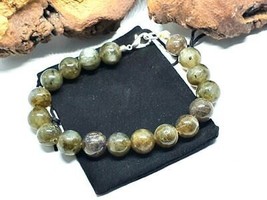 Labradorite 10mm Bracciale con chiusura in vera pietra preziosa naturale... - £14.24 GBP